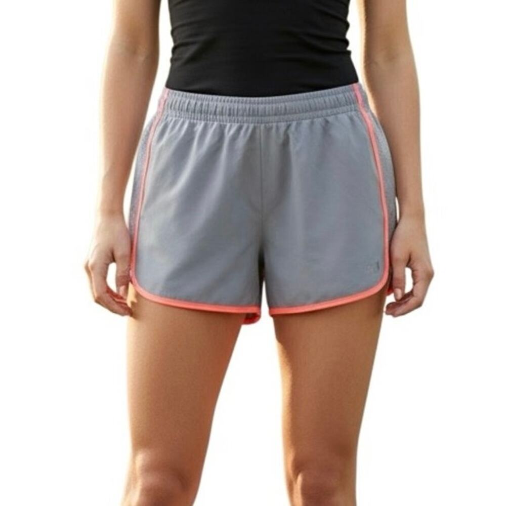PINK Victoria’s Secret Gray Pink Trim Mesh Athletic Shorts M